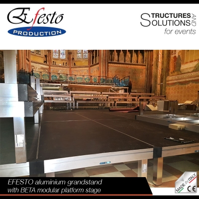 EFESTO aluminium grandstand with BETA modular platform stage -4