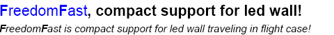 Compact support for led wall efesto